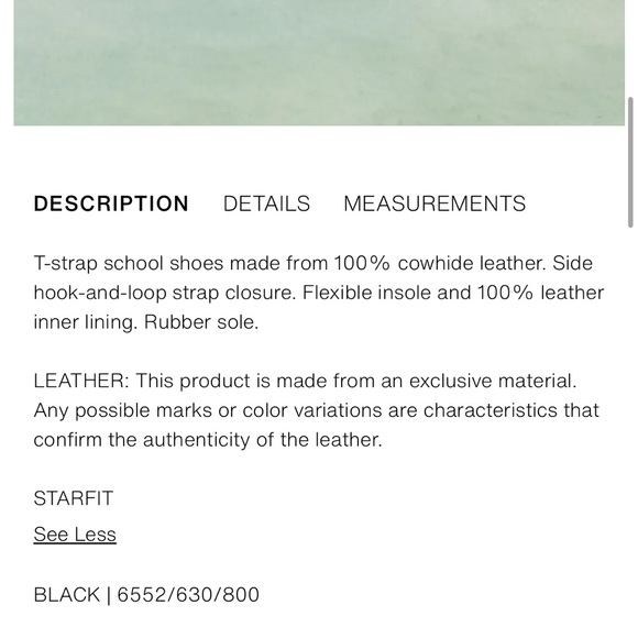 Zara Kids NWT leather black mary jane school shoes 6552/630 - Picture 9 of 13